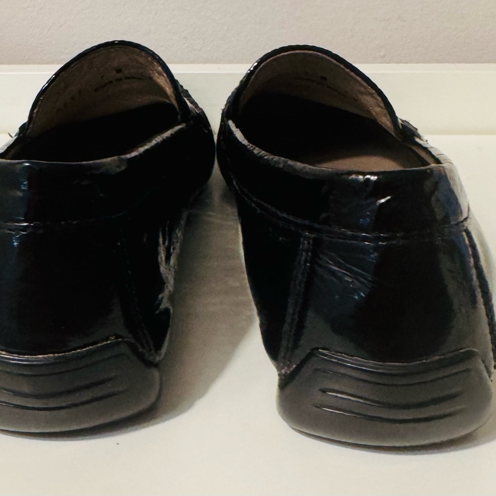 ROBERT ZUR Women’s Black Patent Leather Driving Moccasins Loafers Flats Sz 7M - Picture 7 of 10